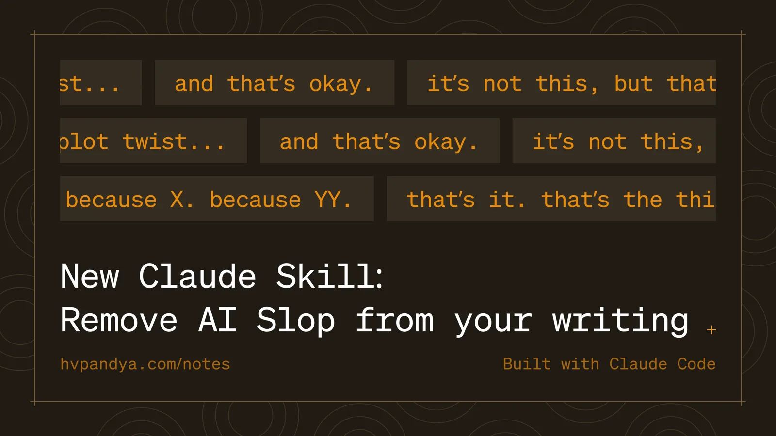 Stop Slop: Strip the AI Tells Out of Prose preview