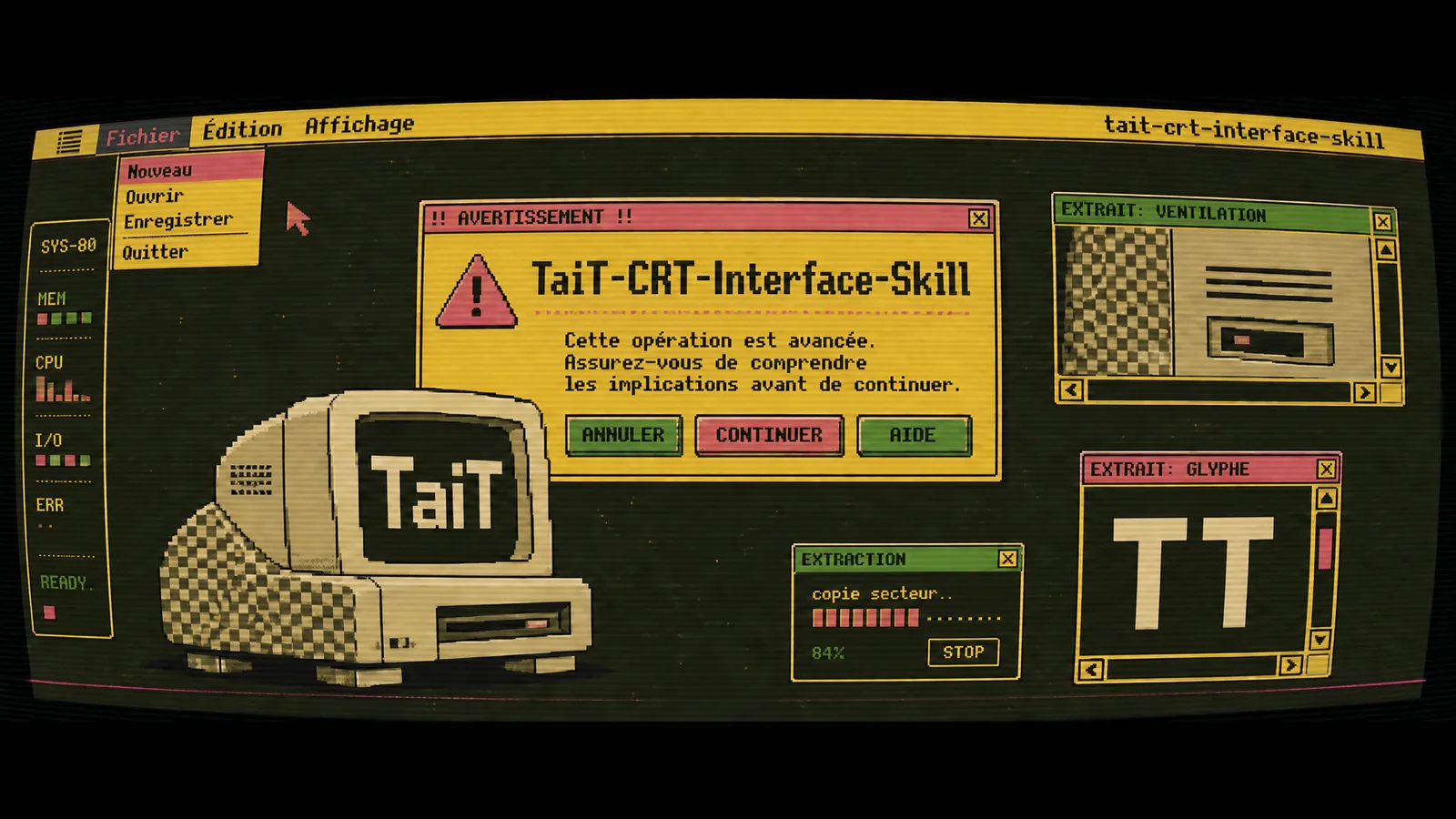 TaiT CRT Interface: Early-Computer Editorial Illustration preview
