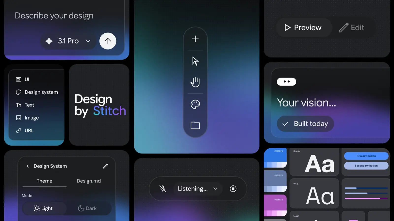 Google Stitch interface