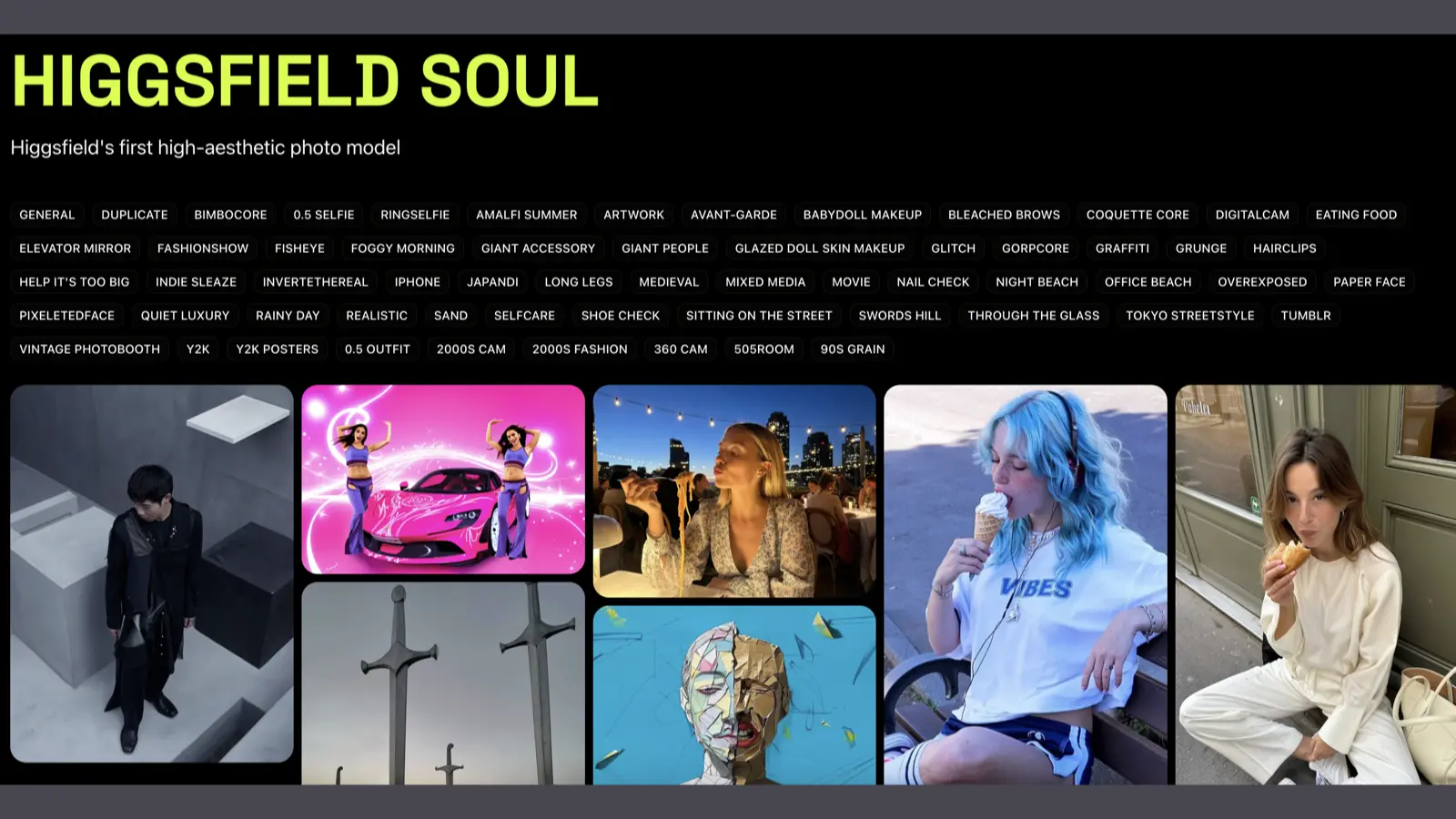 Higgsfield Soul interface