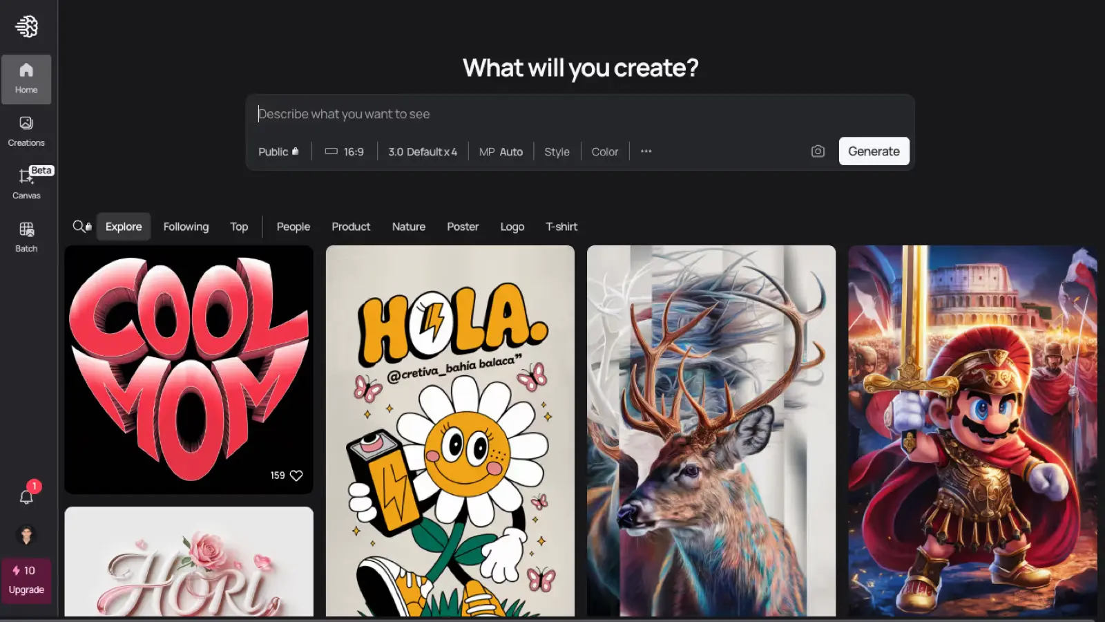 Ideogram interface