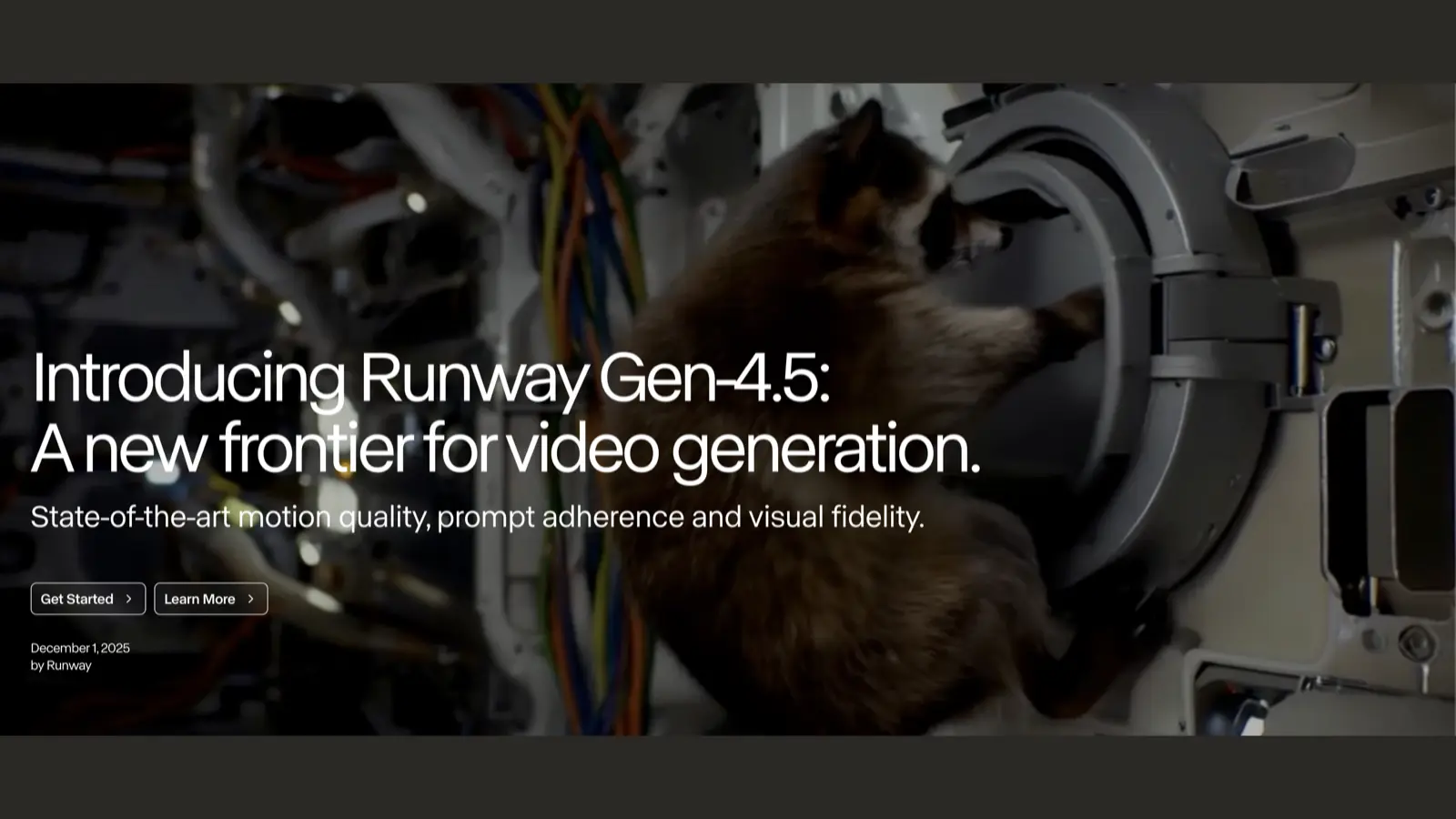 Runway Gen-4.5 interface